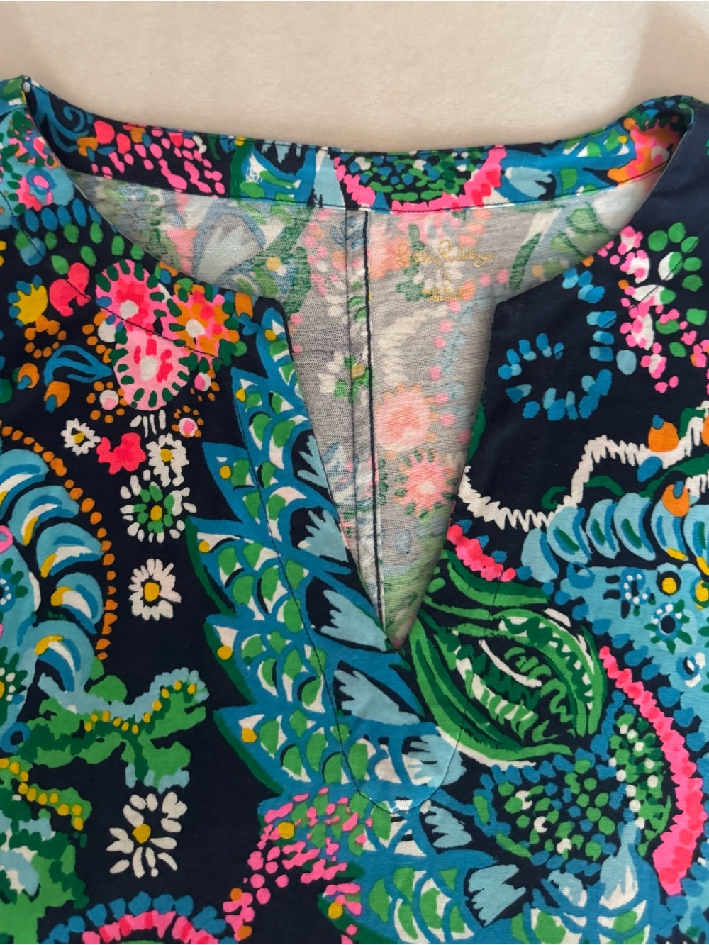 Lilly Pulitzer Cath Tunic Mini Dress/ Take me to the Sea/ paisley print size S - Picture 9 of 10